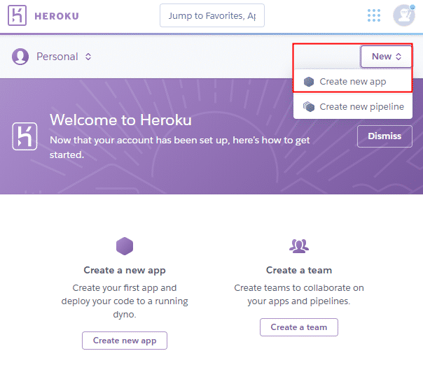 Create a New Heroku App