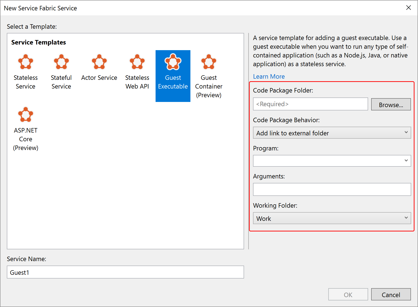 Deploy an existing executable to Azure Service Fabric - Azure