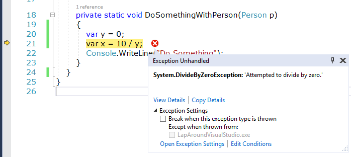 New Exception Helper