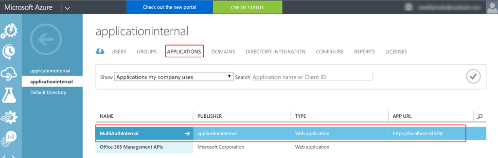 Add Application to Azure AD