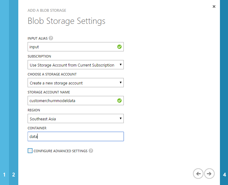 Add Blob Storage as Input