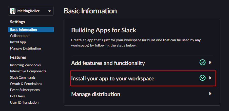 Install Slack App To Workspace