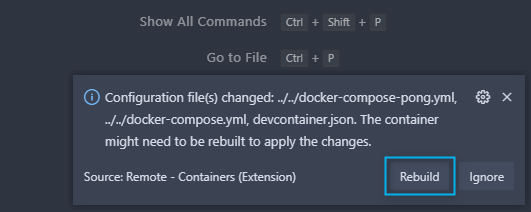 Rebuild Containers After Change
